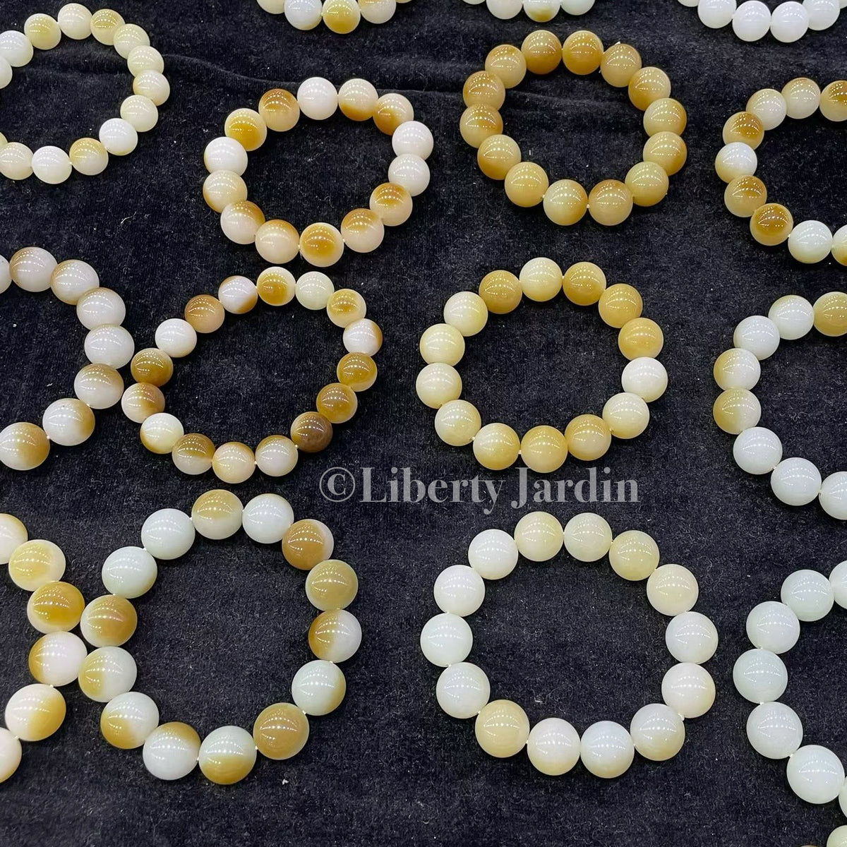 14mm Mutton-Fat Nephrite Jade Bracelet, Russian Honey-Colored Natural Gemstone, Heirloom Quality, Certified Collectible Timeless