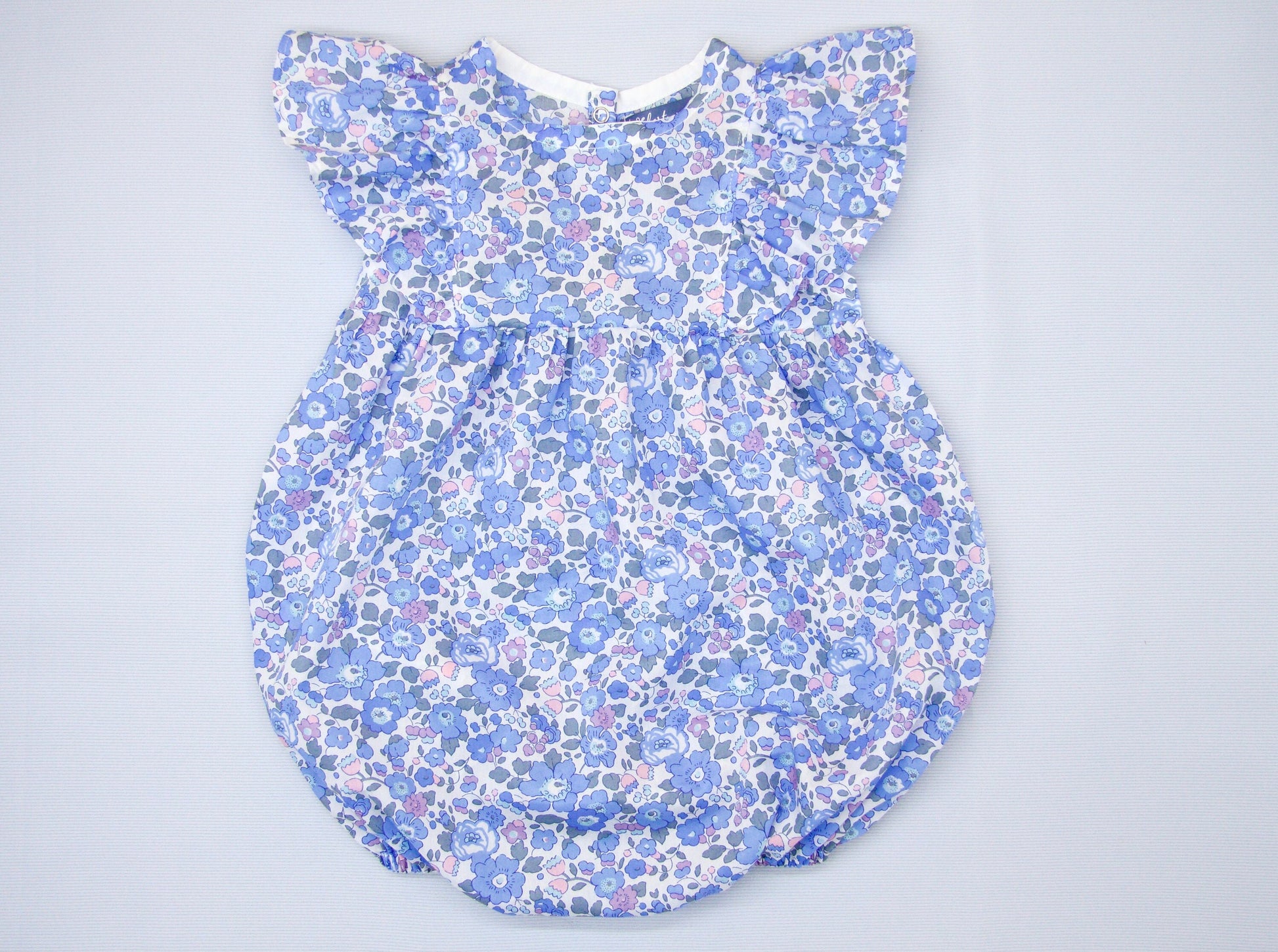 Liberty Print Baby Romper: Floral Cotton Bubble, Newborn Gift