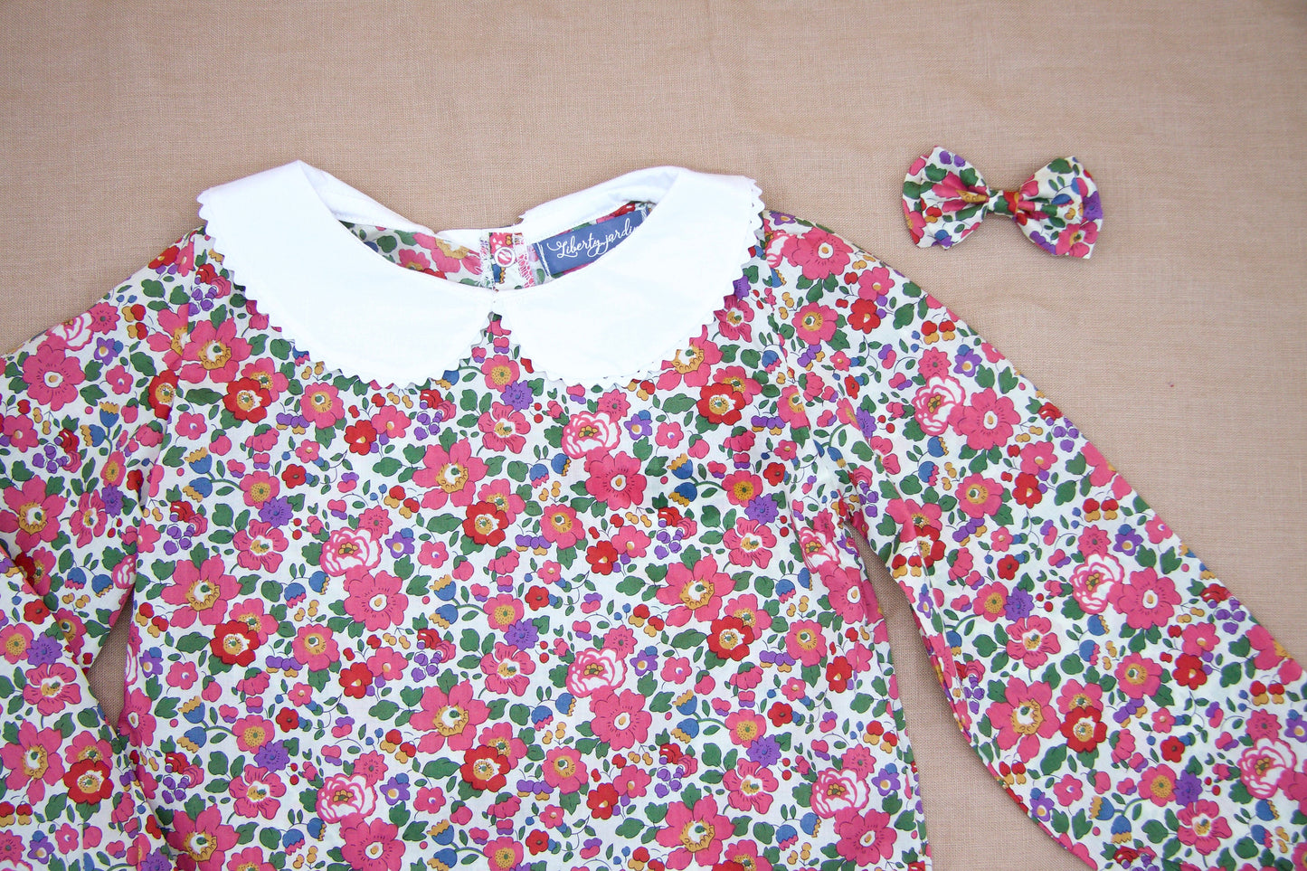 Liberty Print Girl Blouse: Long Sleeve, Peter Pan Collar