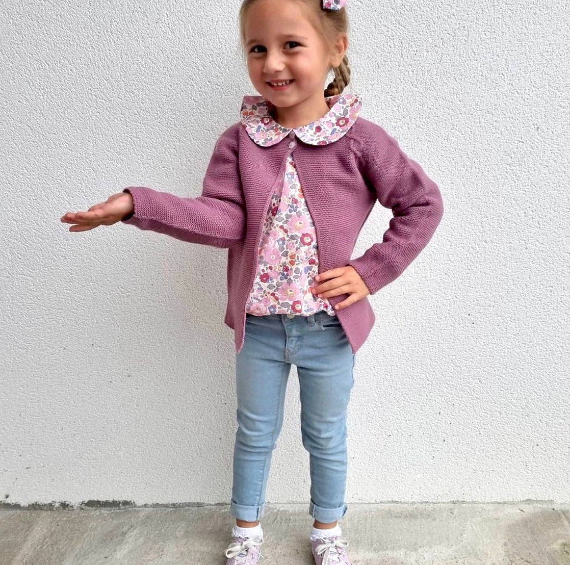 Liberty Of London Peter Pan Collar Long Sleeves Little Girl Blouse