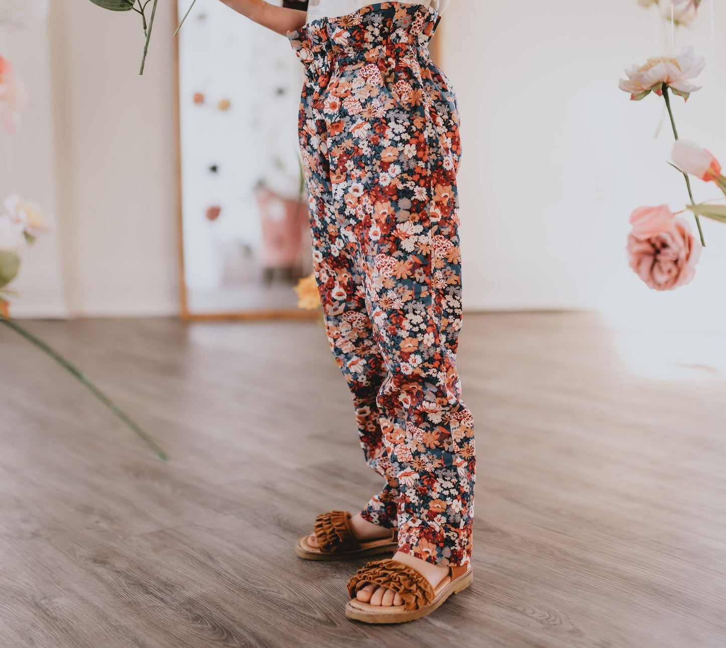 Liberty London Pants: Ditsy Floral Print, Cotton Trousers
