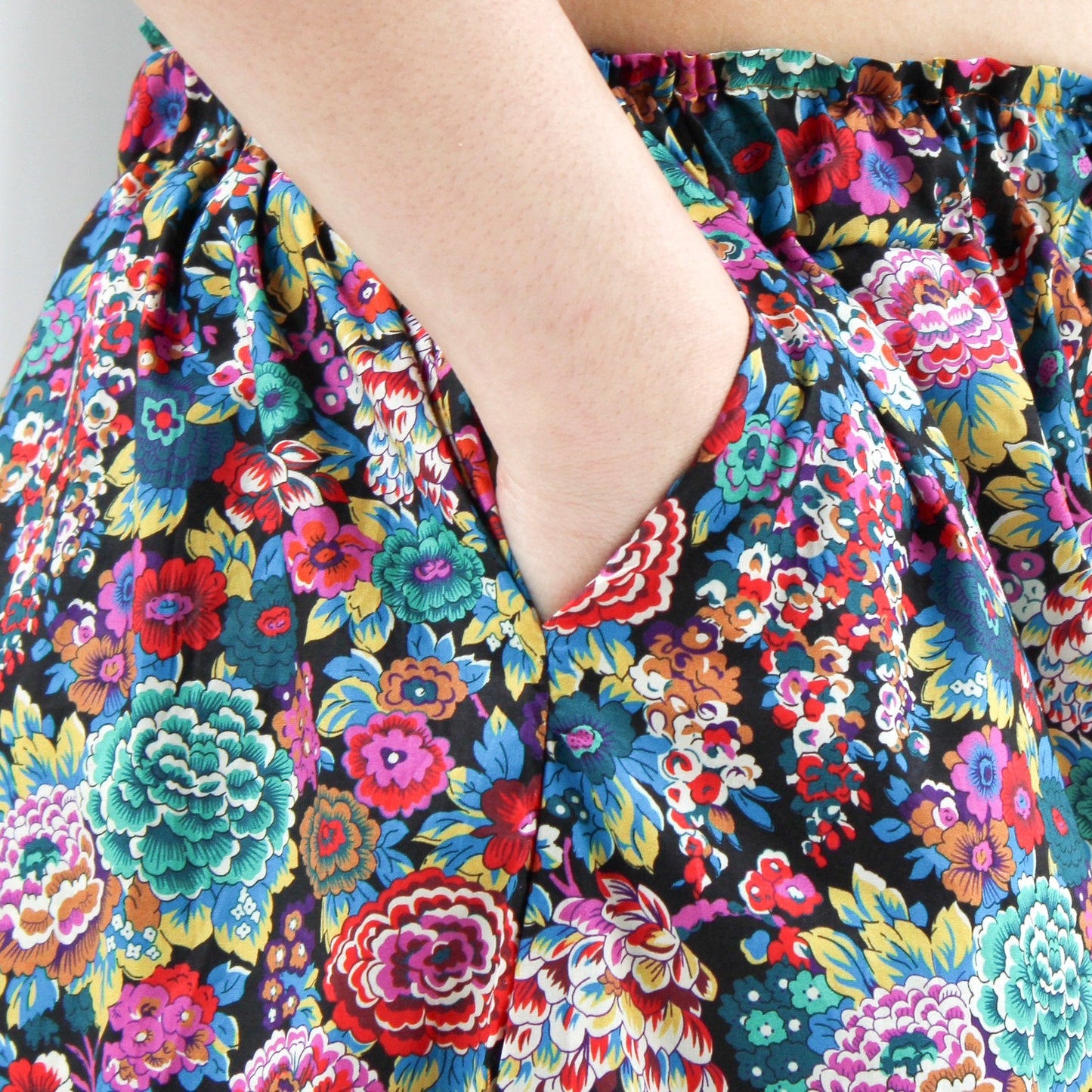 Liberty London Palazzo Pants: Floral Print Loungewear, Wide Leg Cotton Trousers