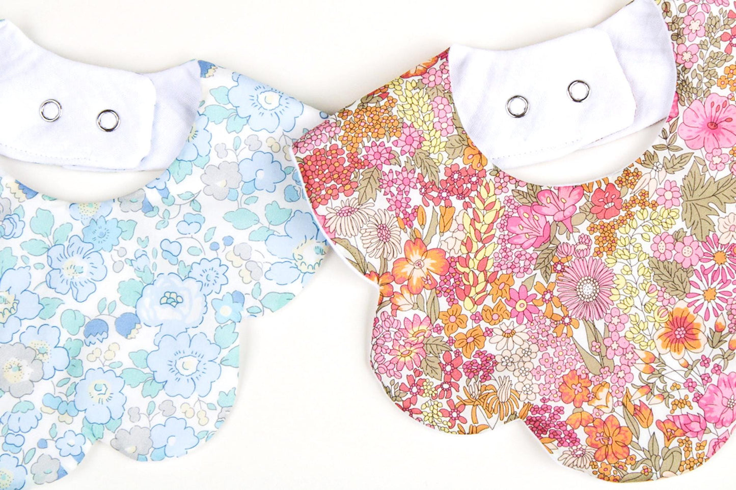 Liberty London Baby Bib Set: Floral Cotton, Organic Cotton