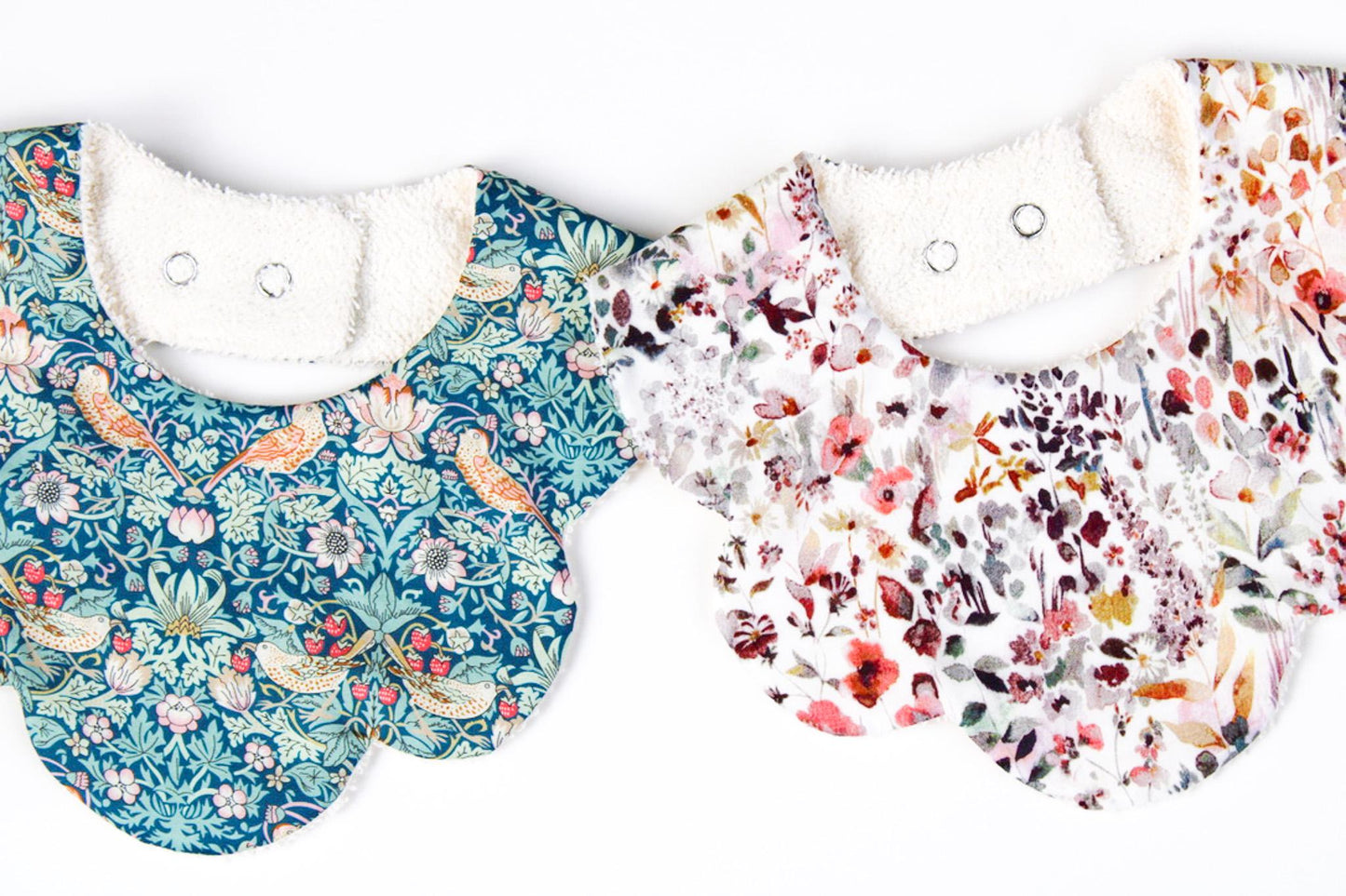 Liberty London Baby Bib Set: Floral Cotton, Organic Cotton