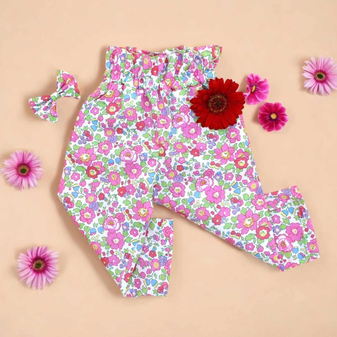 Liberty London Pants: Ditsy Floral Print, Cotton Trousers