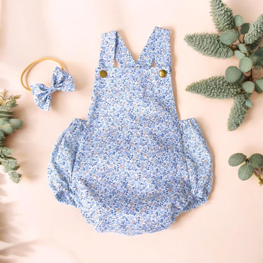 Liberty London Baby Romper: Tana Lawn Cotton Bubble Onesie