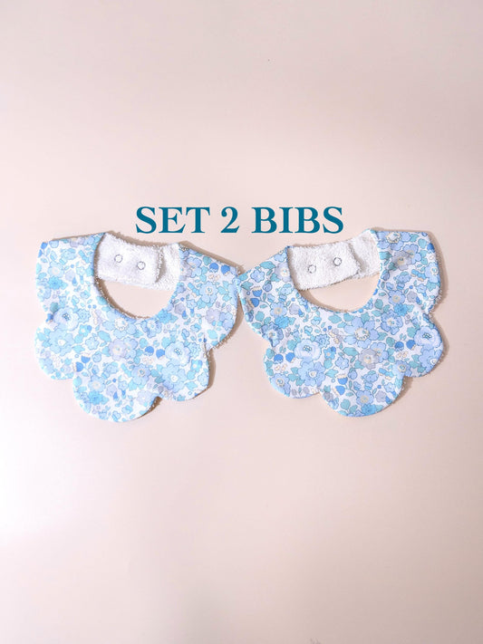 Liberty London Baby Bib Set: Floral Cotton, Organic Cotton