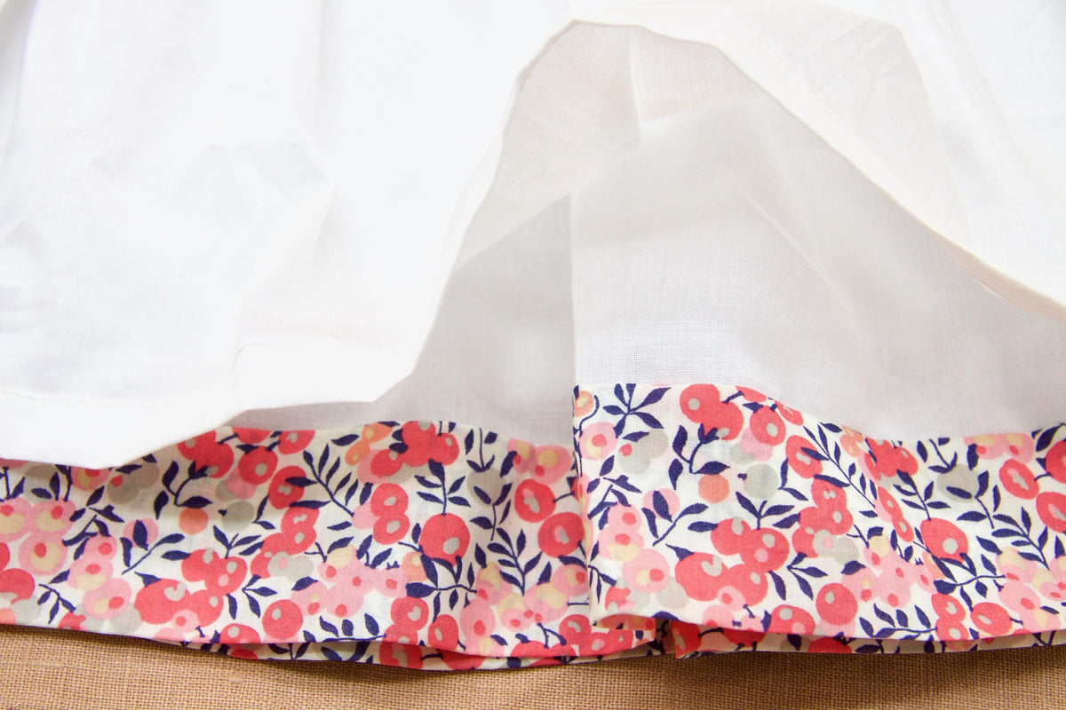 Flower Girl Liberty Dress: White Baptism Dress, Wedding Special Occasion