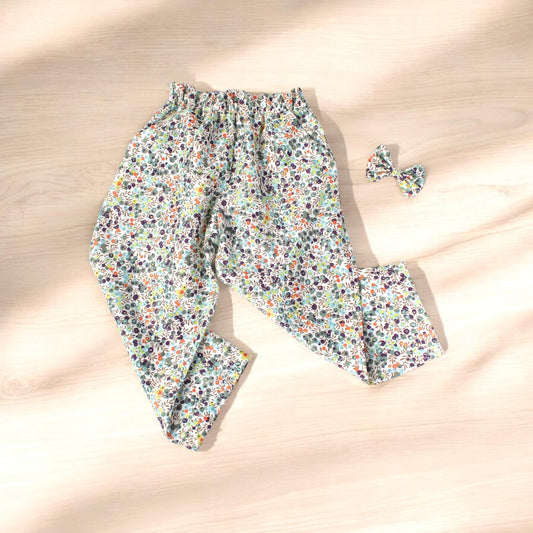 Liberty London Pants: Ditsy Floral Print, Cotton Trousers