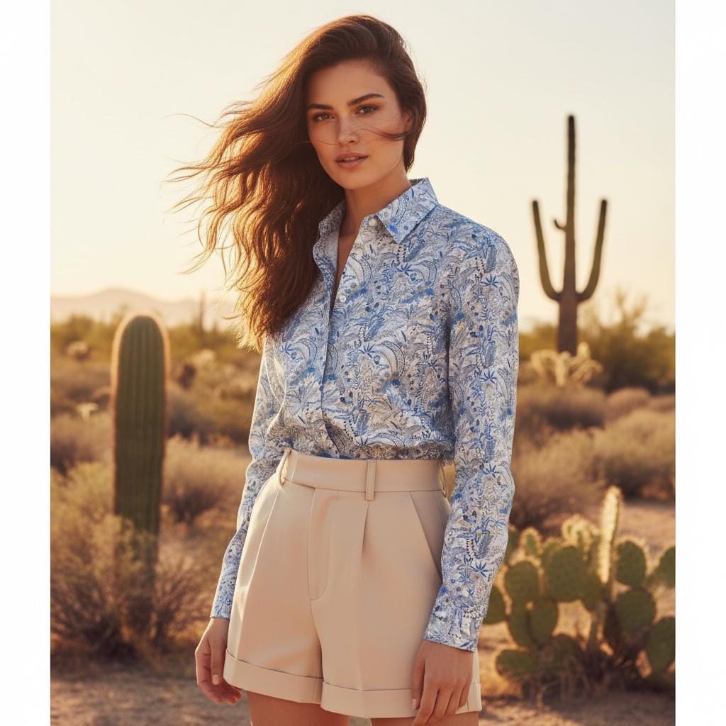Liberty London Betsy Floral Print Woman Shirt, Long Sleeve Button Through Blouse, Handmade Customised