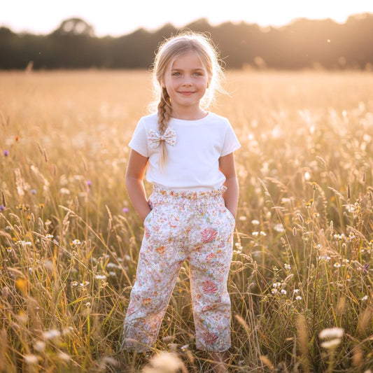 Liberty London Pants: Ditsy Floral Print, Cotton Trousers