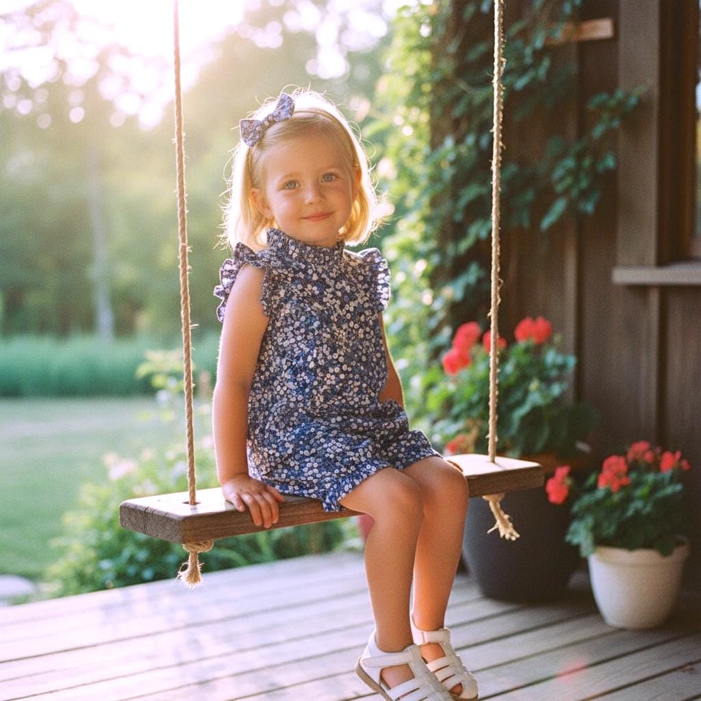 SET 2 Liberty Floral Print Top & Bloomers: Ruffle Sleeveless Blouse, Wiltshire Berries Navy