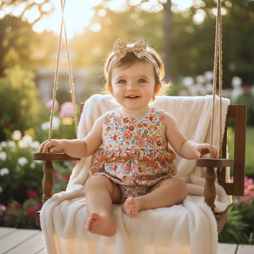 Liberty London Baby Bubble Romper Sunsuit: Sleeveless Onesie, Ditsy Floral Cotton Print