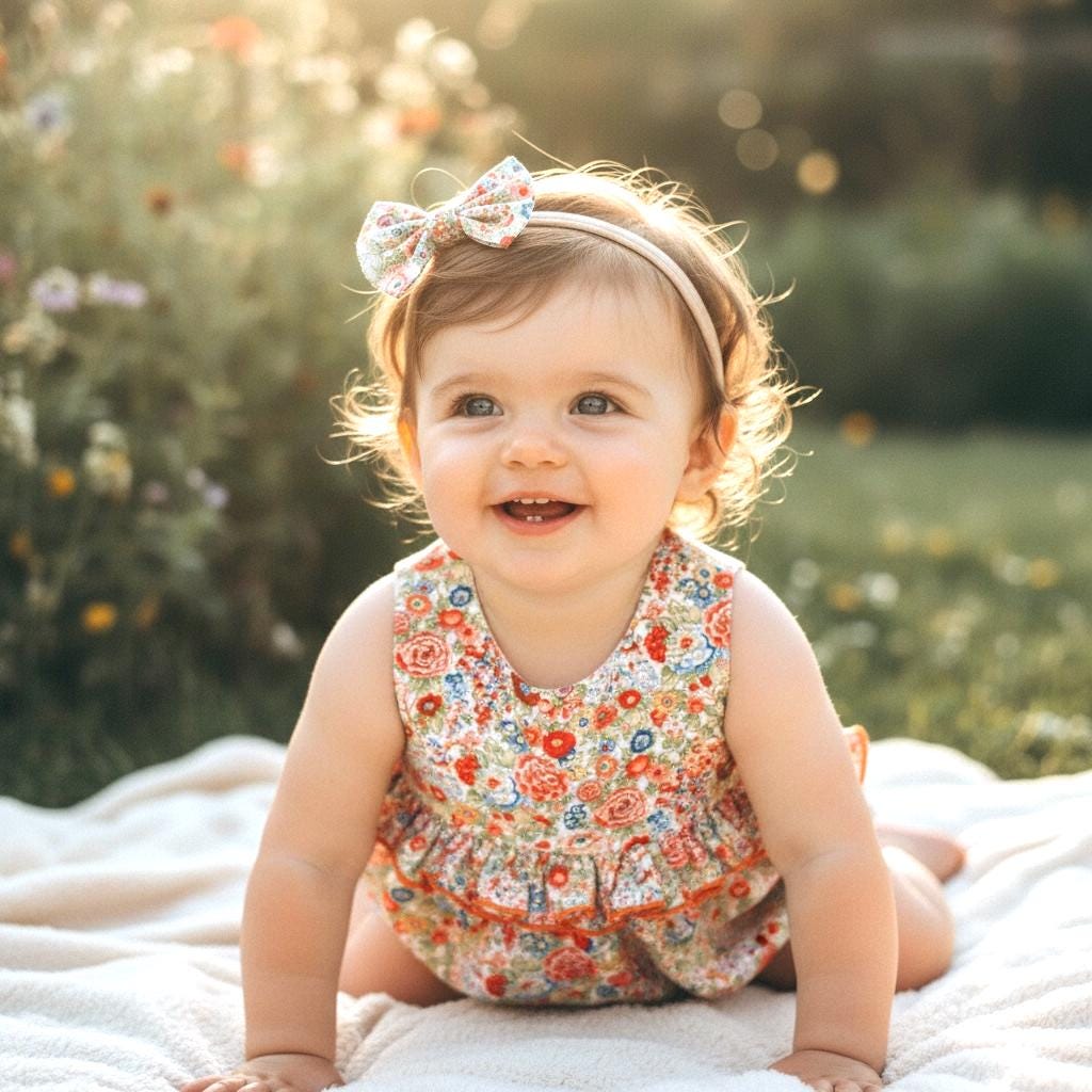 Liberty London Baby Bubble Romper Sunsuit: Sleeveless Onesie, Ditsy Floral Cotton Print