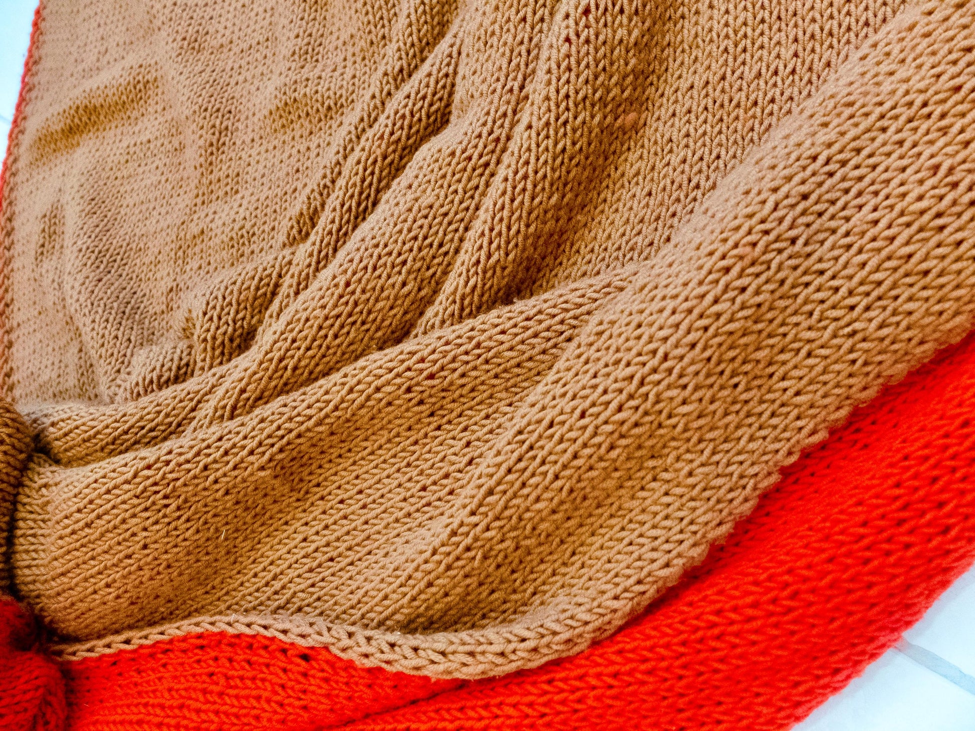Double Sided Hand Knitted Merino Wool Blanket: Big Size Bed Throws, Winter Warm Cover