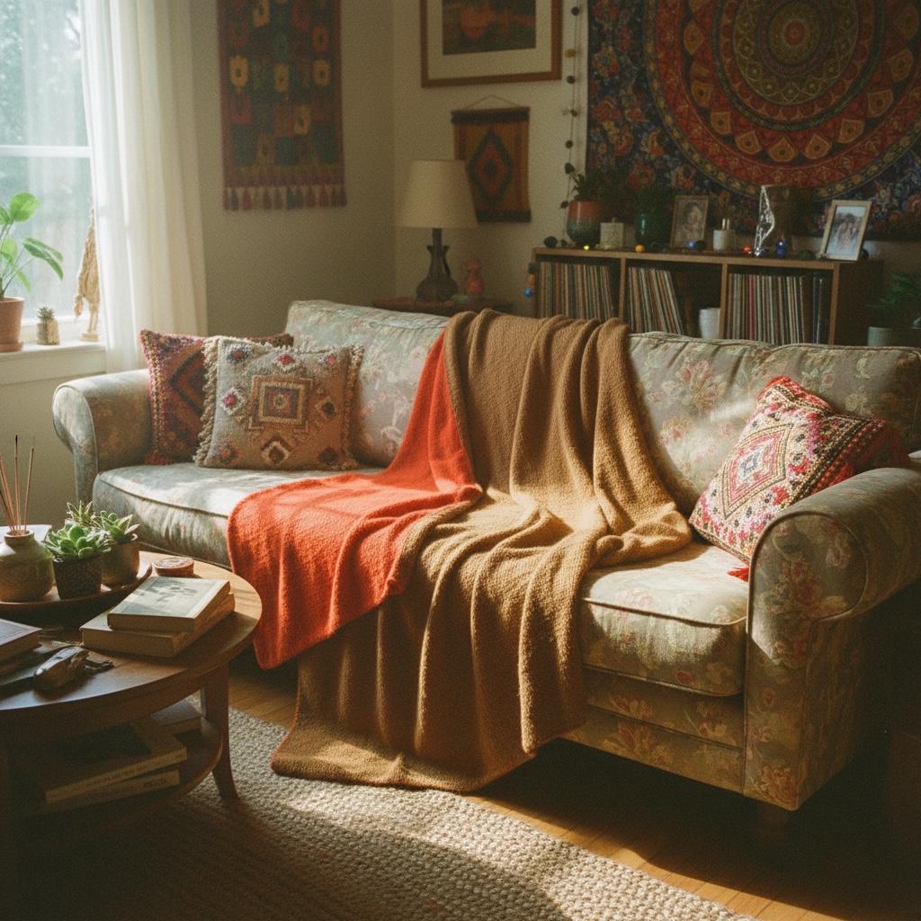 Hand Knitted Merino Wool Blanket: Reversible Bed Throws, Home and Living Decor