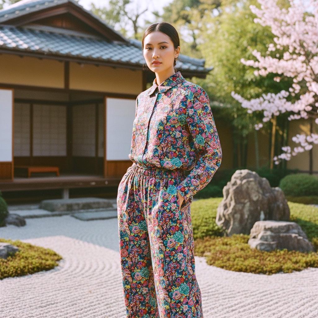 Liberty London Blouse, Botanical Print Cotton Tana Lawn Shirt