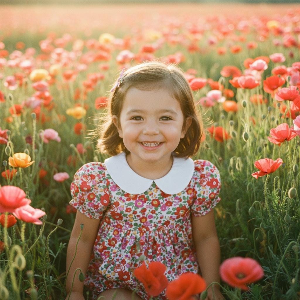Liberty London Bubble Romper: Peter Pan Collar, Balloon Puffed Short Sleeves, Floral Print Onesie
