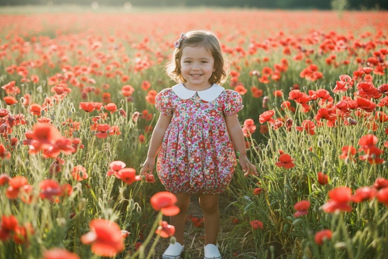 Liberty London Baby Bubble: Cotton Floral Print Romper, Bubble Short Sleeve, Scalloped Collar