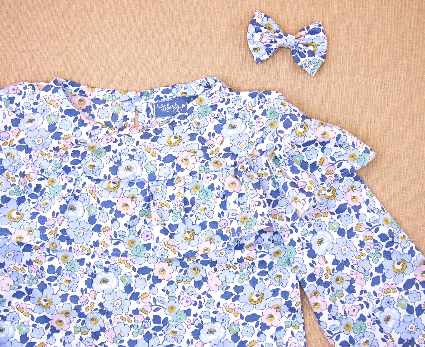Liberty of London Floral Blouse: Ruffle Puffy Sleeves, Summer Baby Top