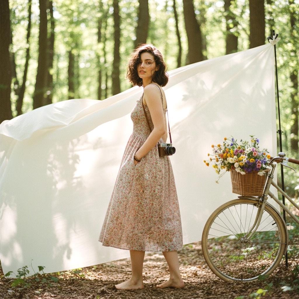 Liberty London Smock Shirred Midi Sun Dress, Handmade Floral Print Cotton Tana Lawn Clothing