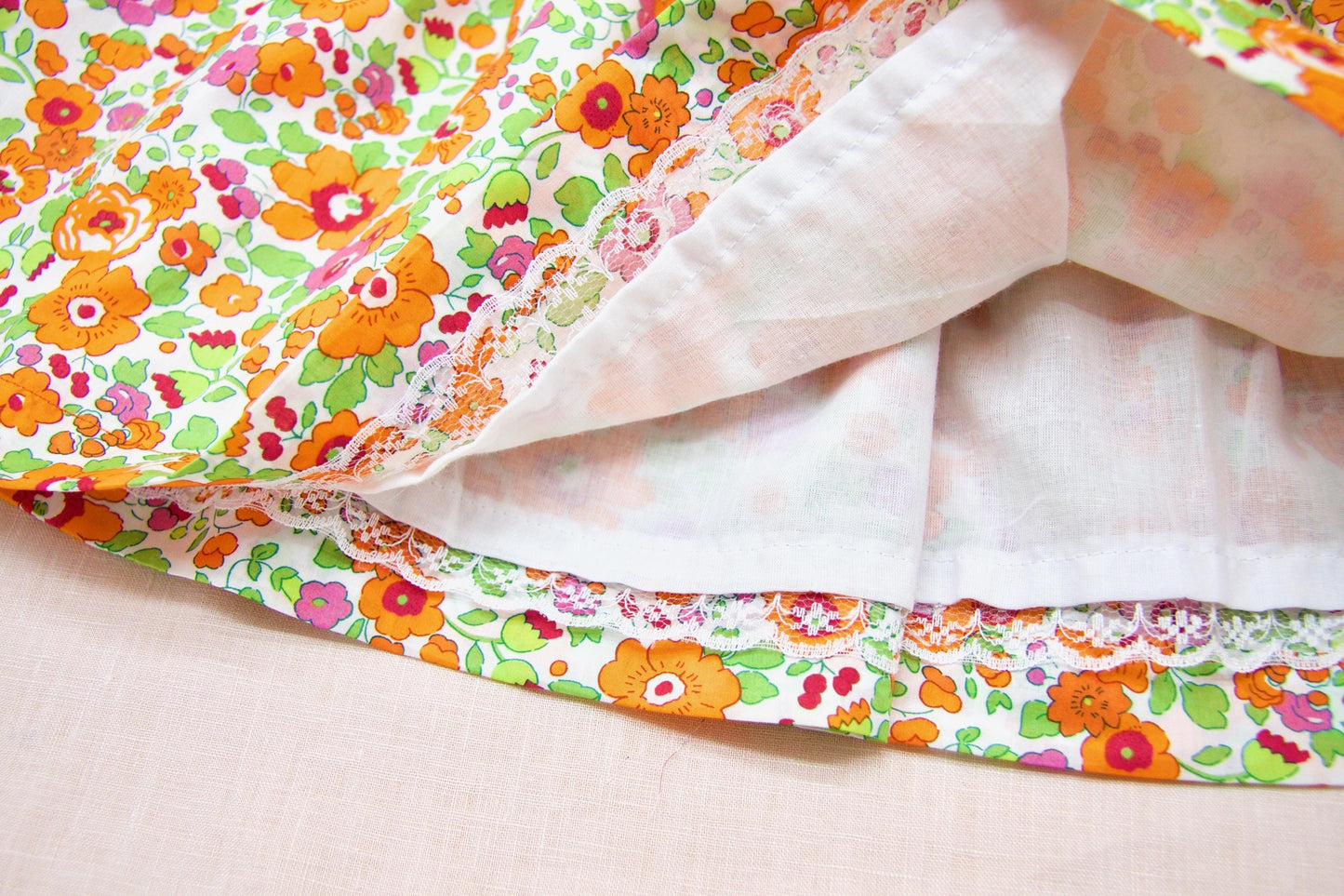 Liberty London Floral Cotton Lawn Dress, Peter Pan Collar, Puffy Sleeves, Flower Girl Gown