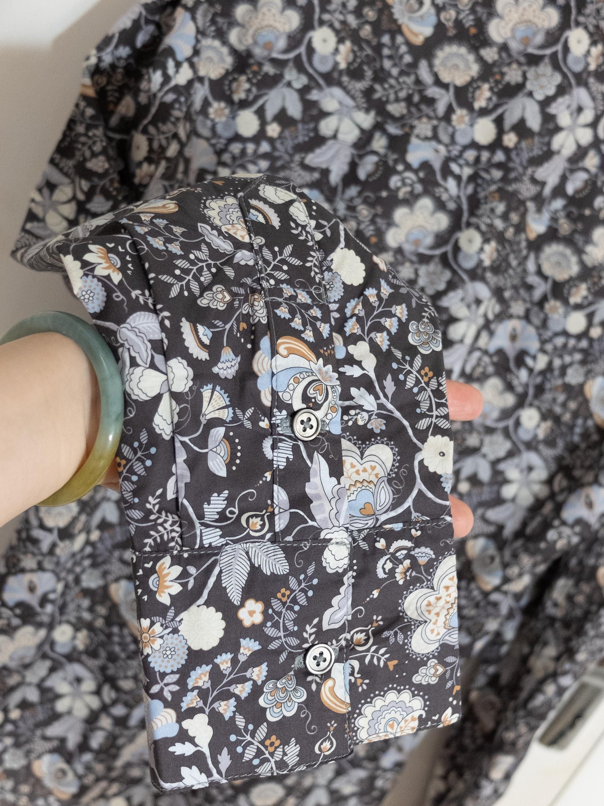Liberty London Floral Print Cotton Shirt, Slim Fit Long Sleeve Top