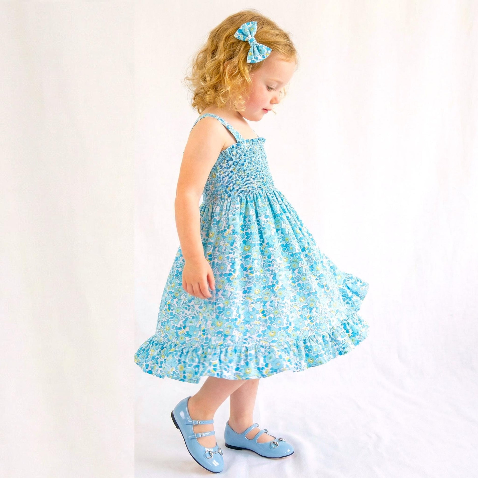 Bubble Long Sleeve Liberty Baby Romper