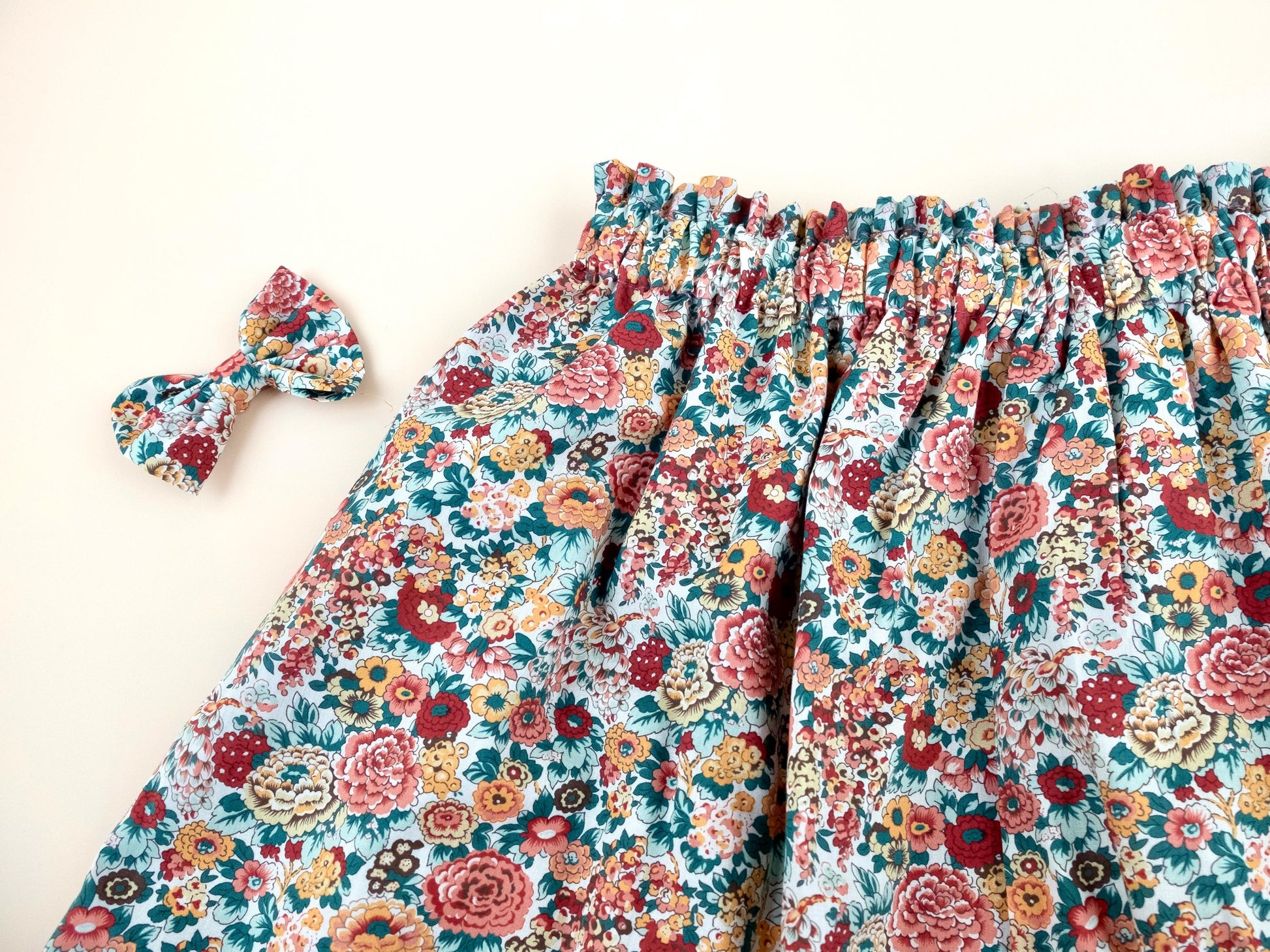 Liberty London Floral-Print Knee-length Skirt, Handmade Ditsy Botanical Children-wear, Personalised Cotton Clothing, Lightweight Outfits