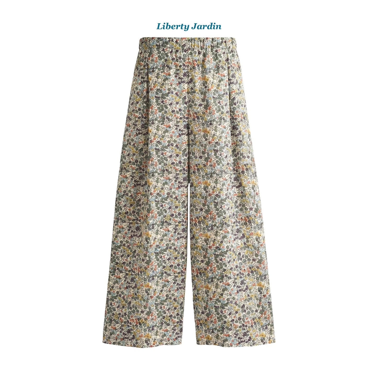 Liberty London Palazzo Pants: Floral Print Wide Leg Cotton Trousers