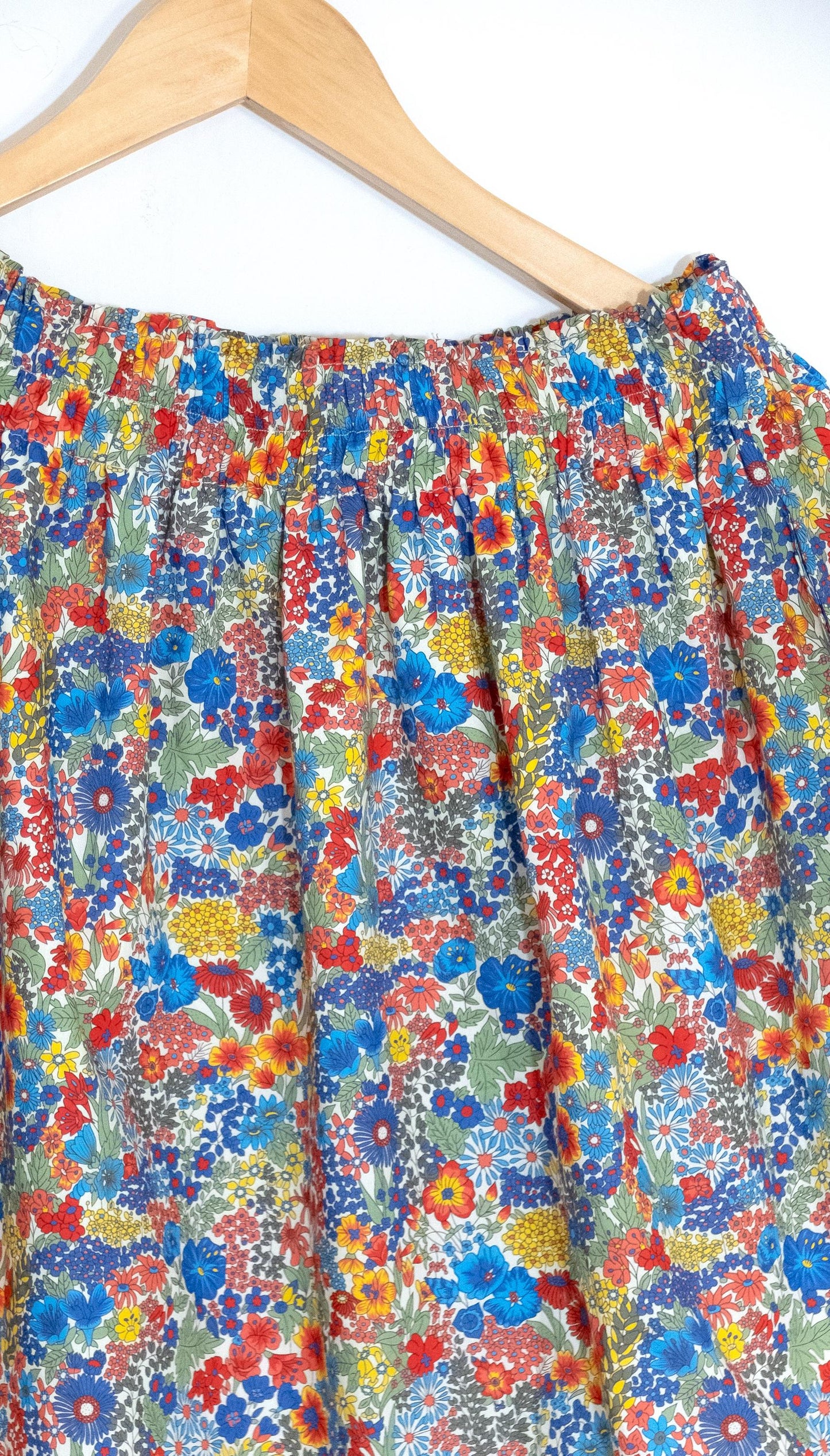 Liberty Ditsy Print Overalls Ruffle Collar