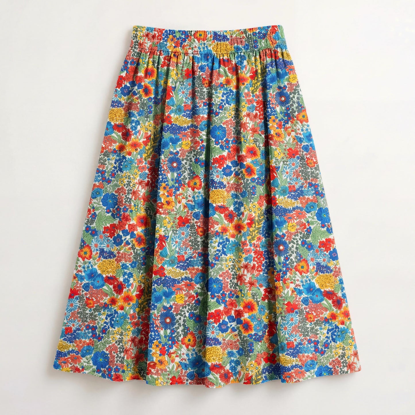 Liberty Ditsy Print Overalls Ruffle Collar