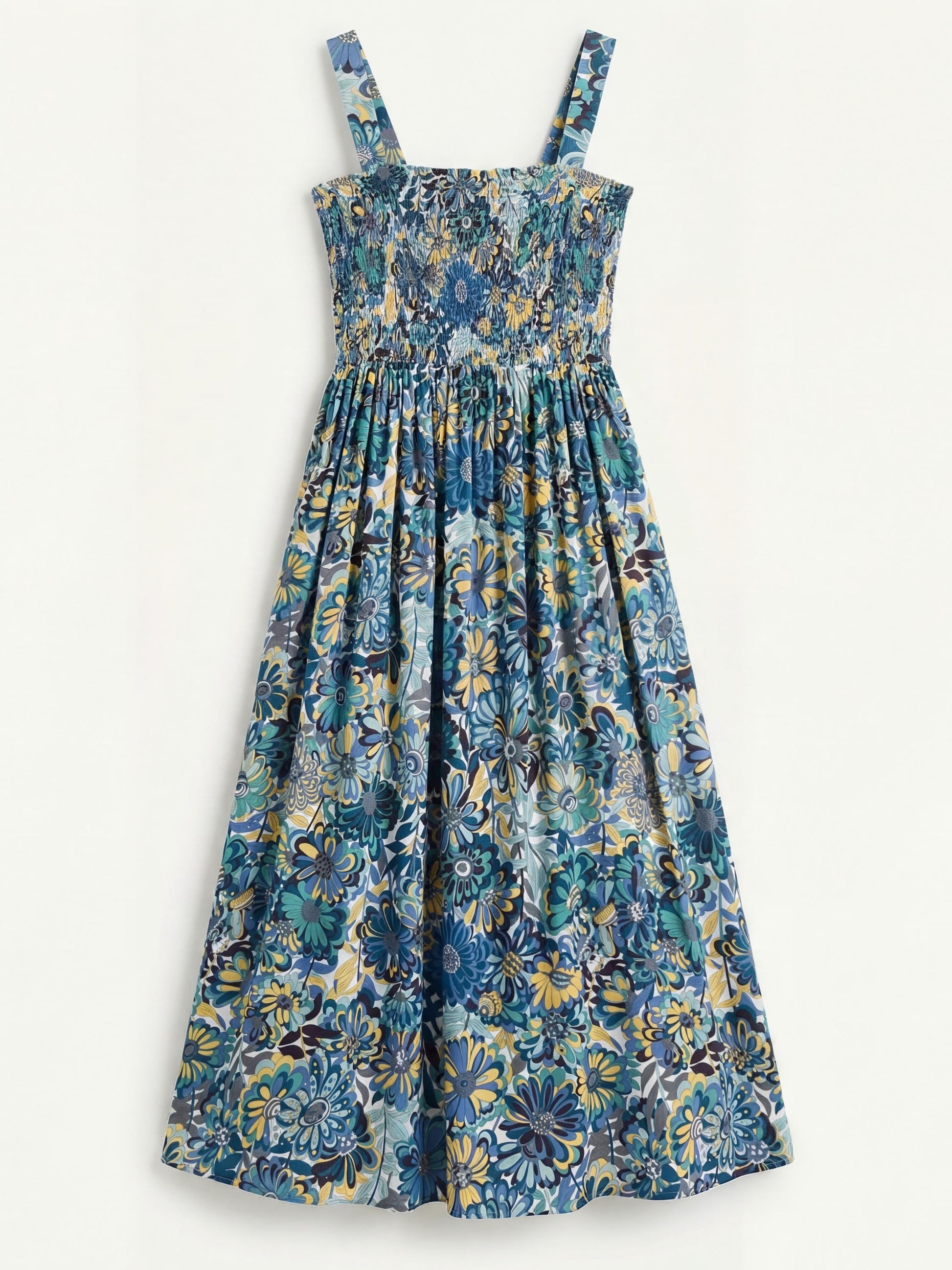 Liberty London Smock Shirred Sundress, Handmade Cotton Womenswear, Botanical Sustainable Clothing, Personalised Tailoring Outfits