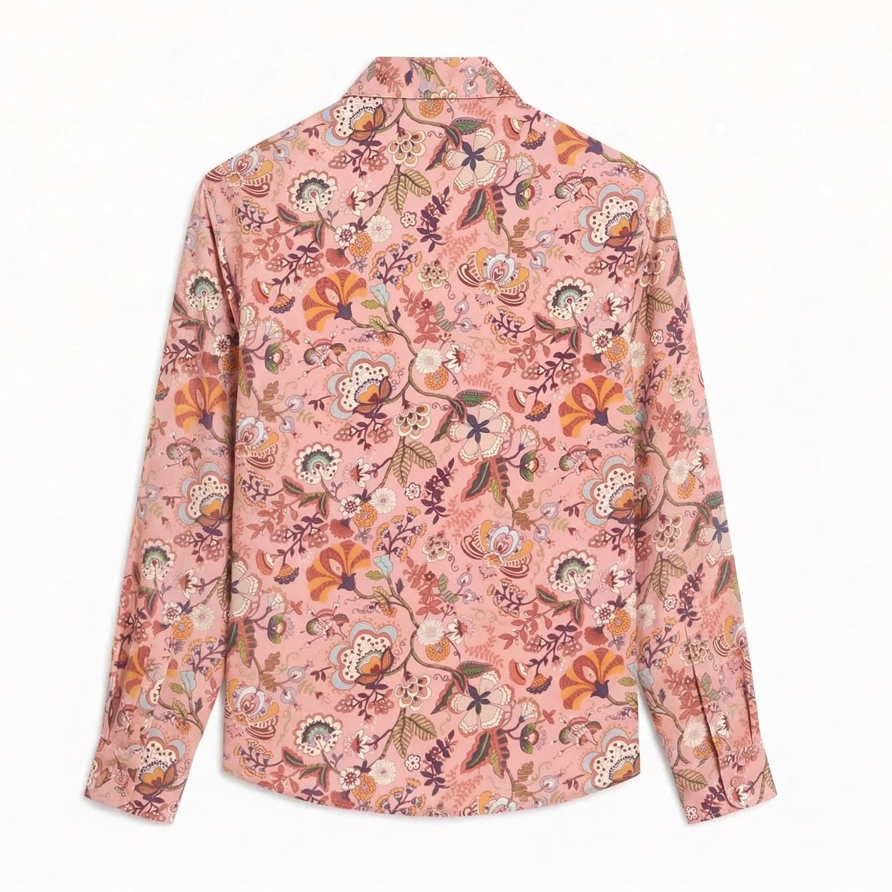 Liberty London Pussy Bow Long-sleeved Business Dress Shirt, Personalised Botanical Handmade Clothing, Sustainable Womenswear