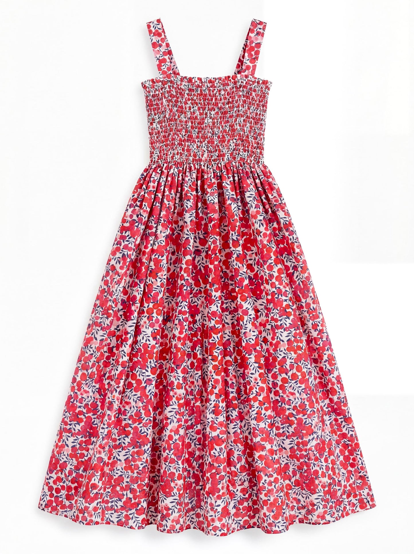 Liberty London Smock Shirred Sundress, Handmade Cotton Womenswear, Botanical Sustainable Clothing, Personalised Tailoring Outfits