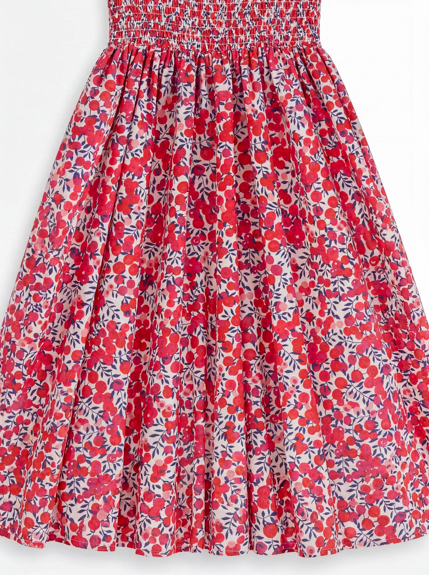 Liberty London Smock Shirred Sundress, Handmade Cotton Womenswear, Botanical Sustainable Clothing, Personalised Tailoring Outfits