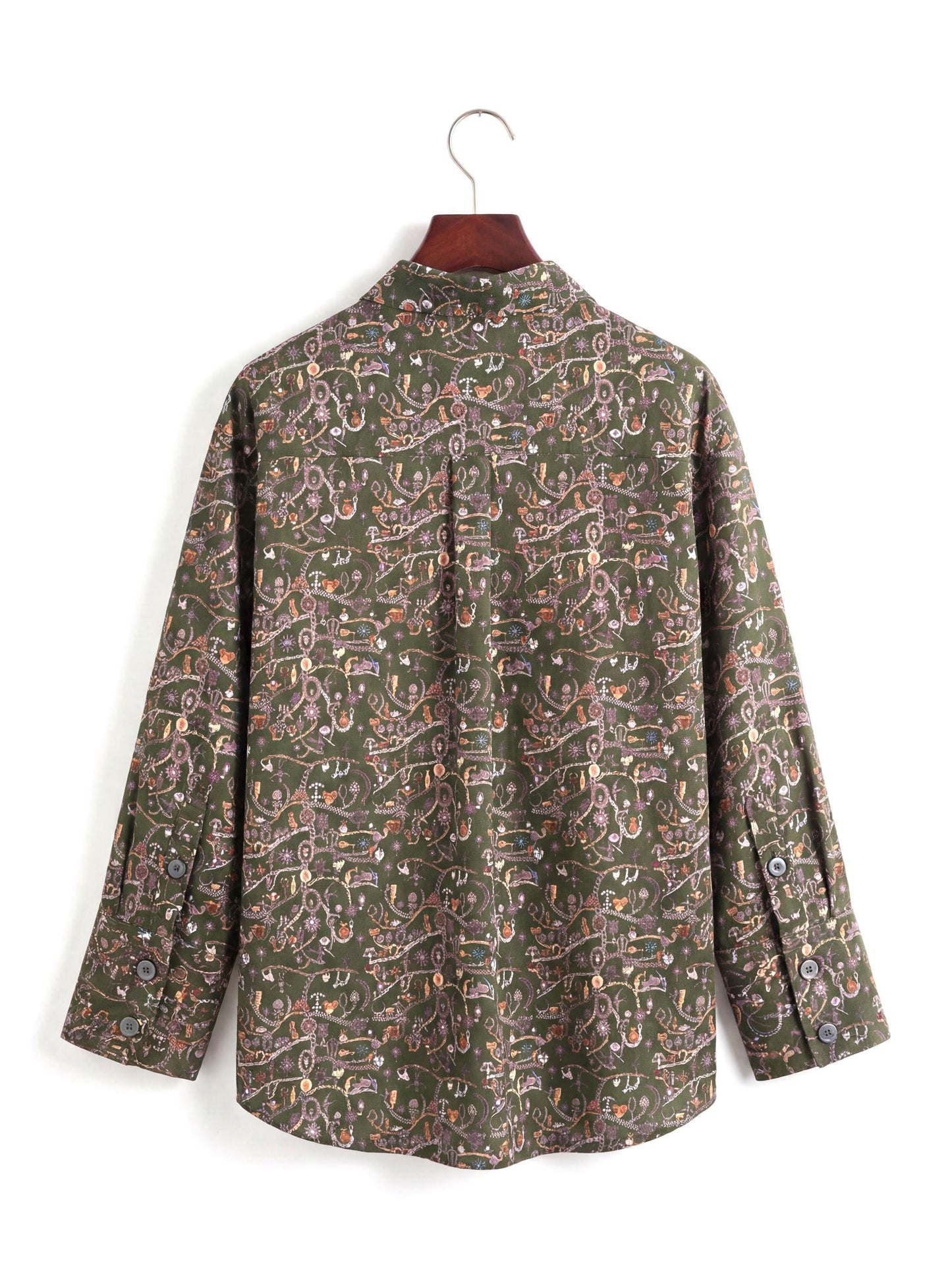Liberty London Kimono Shirt, Bracelet Sleeves Button-up Chemise, Handmade Personalised Blouse, Botanical Sustainable Clothing