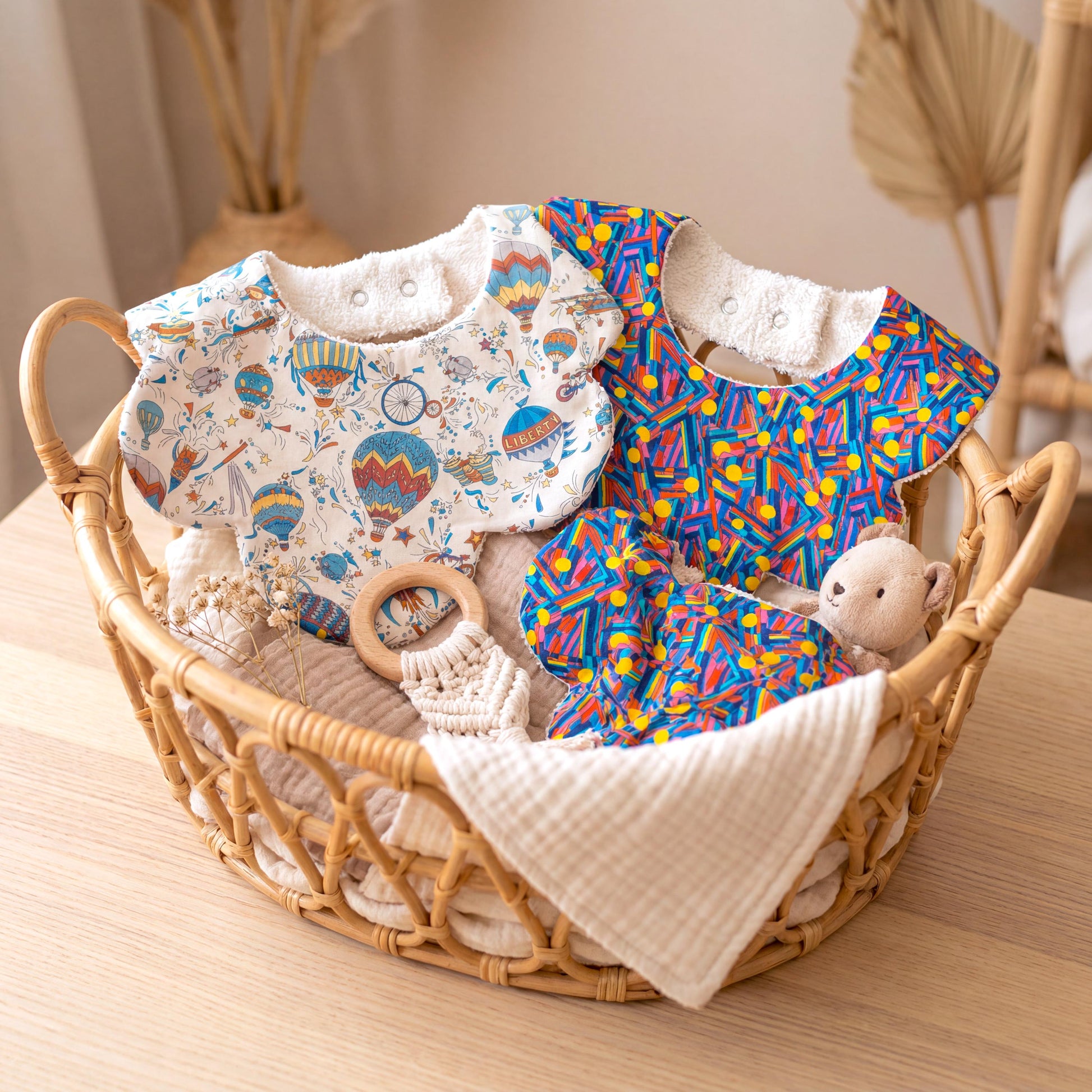 Liberty London Scallop Bibs, Ditsy Floral Print Baby Burb Cloths, New Born Gift, Sustainable Handmade Clothing, Organic Cotton Drool Catcher