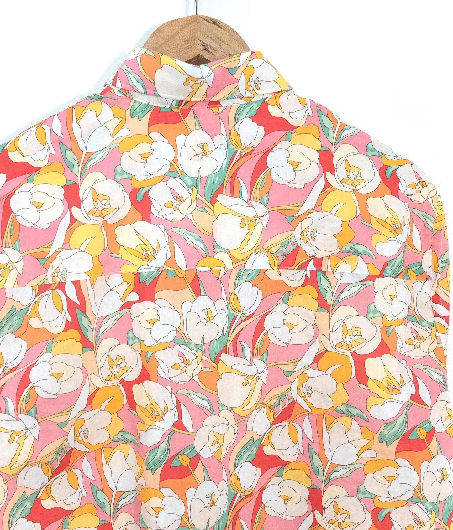 Liberty London Button-Up Long-sleeved Shirt, Handmade Sustainable Tailoring Chemise, Bespoke Personalised Menswear, Botanical Clothing
