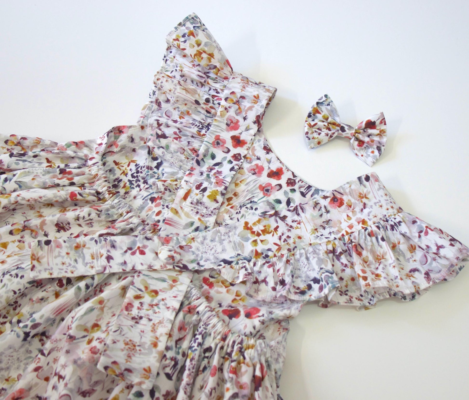 Liberty London Pinafore Sundress, Handmade Cotton Children-wear, Personalised Customised Botanical Dress, Sustainable Eco-friendly Clothing