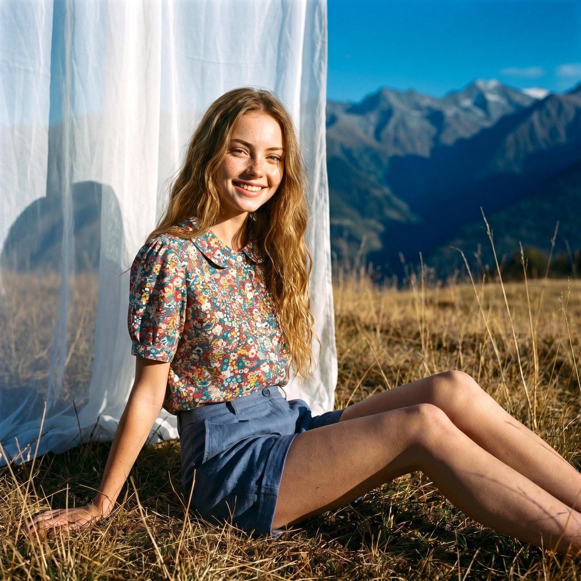 Liberty London Peter Pan Collared Button-Up Short Sleeves Shirt, Handmade Cotton Chemise, Sustainable Womenswear, Botanical Clothing