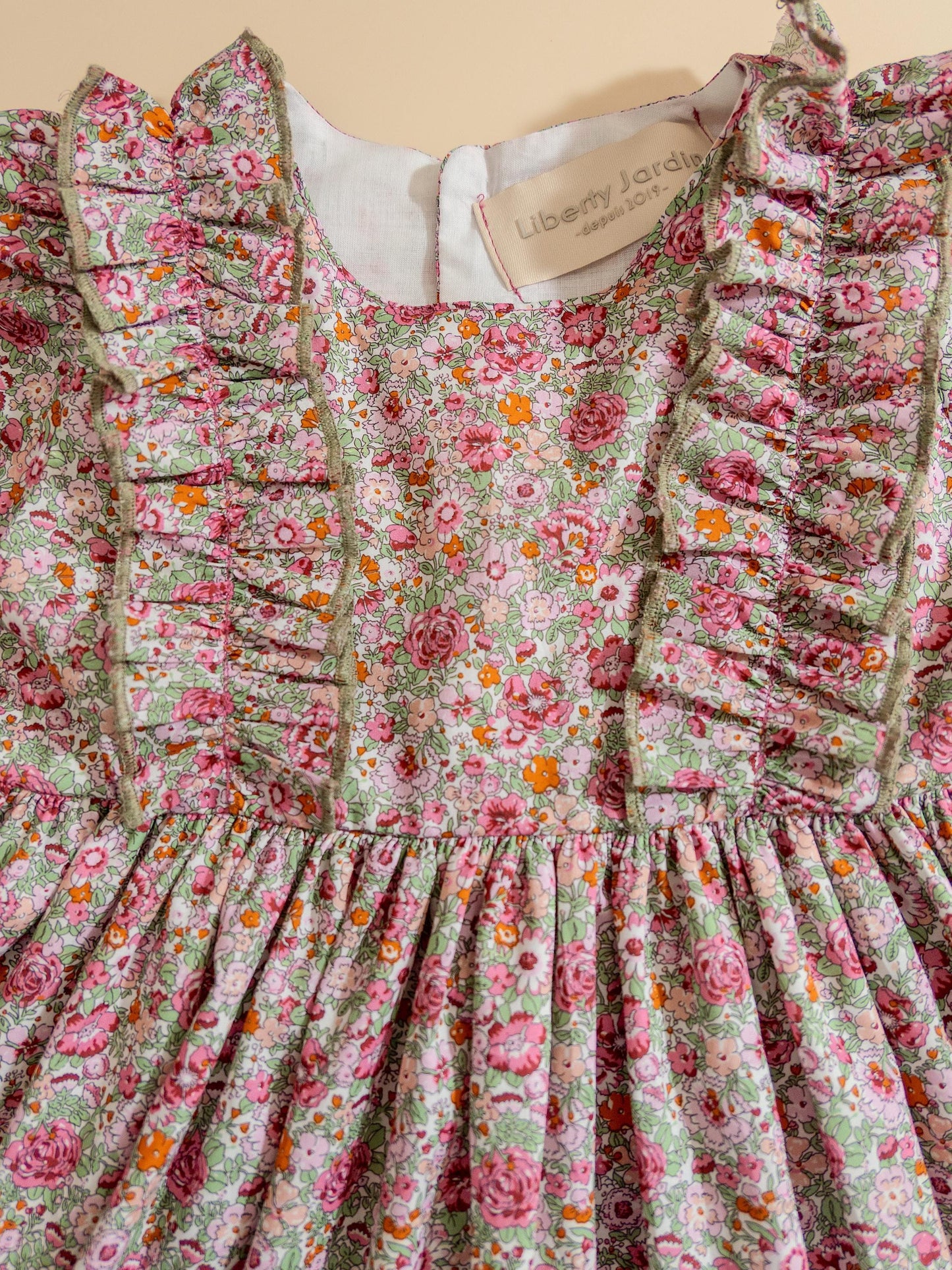 Liberty London Wedding Flower Girl Dress, Handmade Heirloom Children Clothing, Sustainable Tailoring Floral-Print Outfits