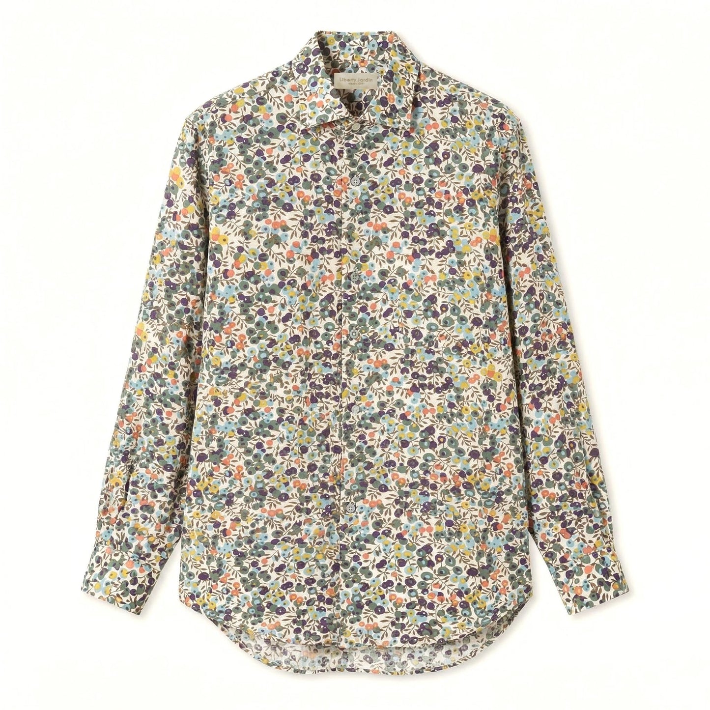 Liberty London Button-Up Long Sleeves Business Dress Shirt, Personalised Botanical Handmade Clothing, Sustainable Womenswear