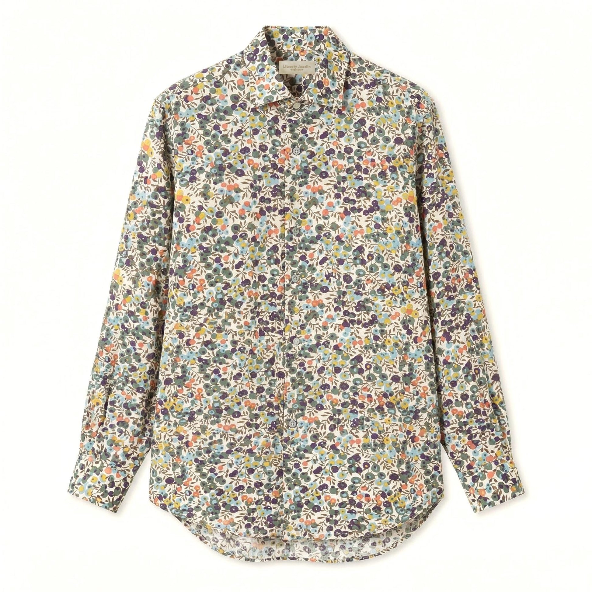 Liberty London Button-Up Long Sleeves Business Dress Shirt, Personalised Botanical Handmade Clothing, Sustainable Womenswear