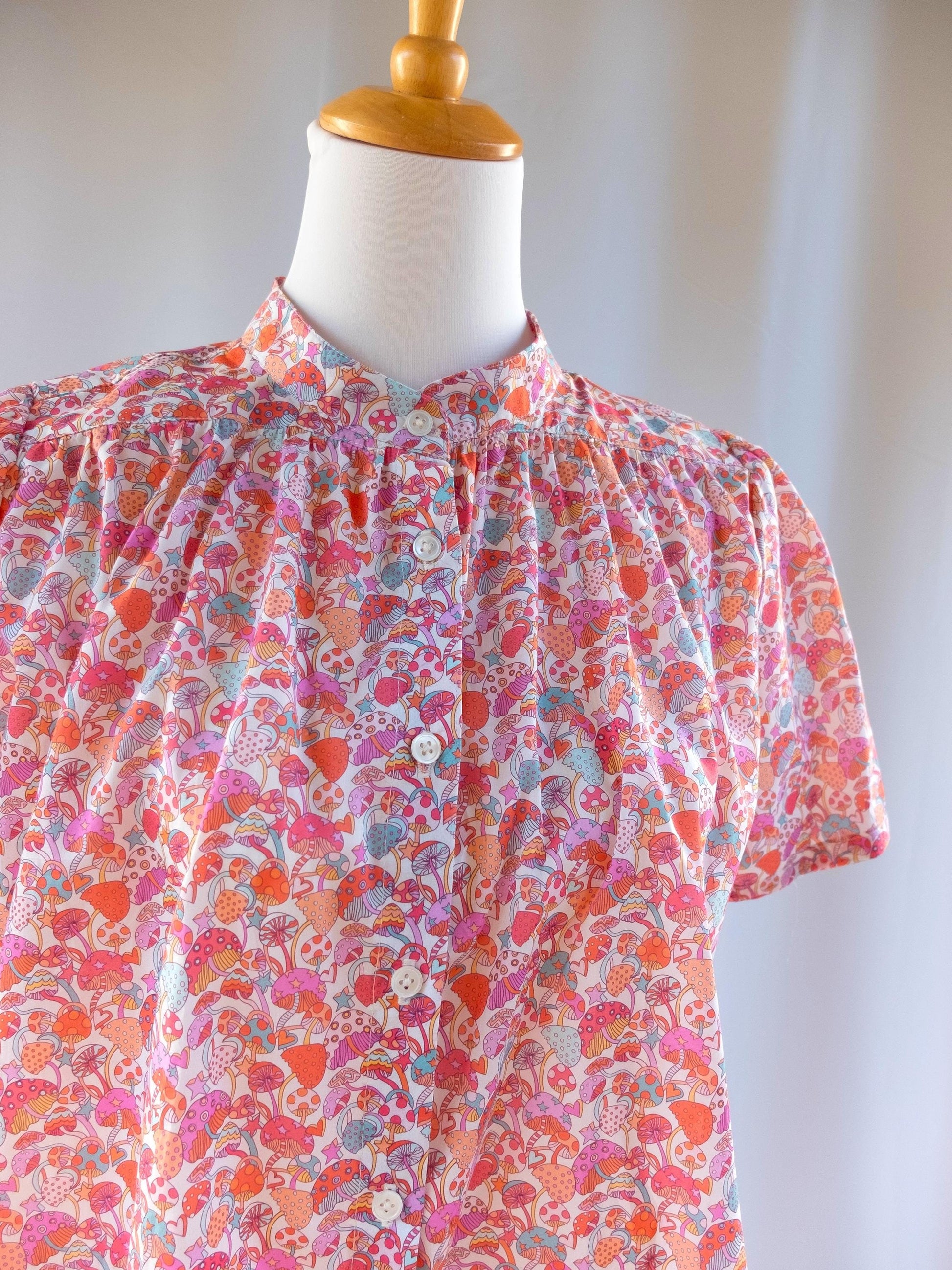 Liberty London Loungewear Clothing, Handmade Botanical Cotton Womenswear, Personalised Homewear, Customised Blouse Palazzo Trousers
