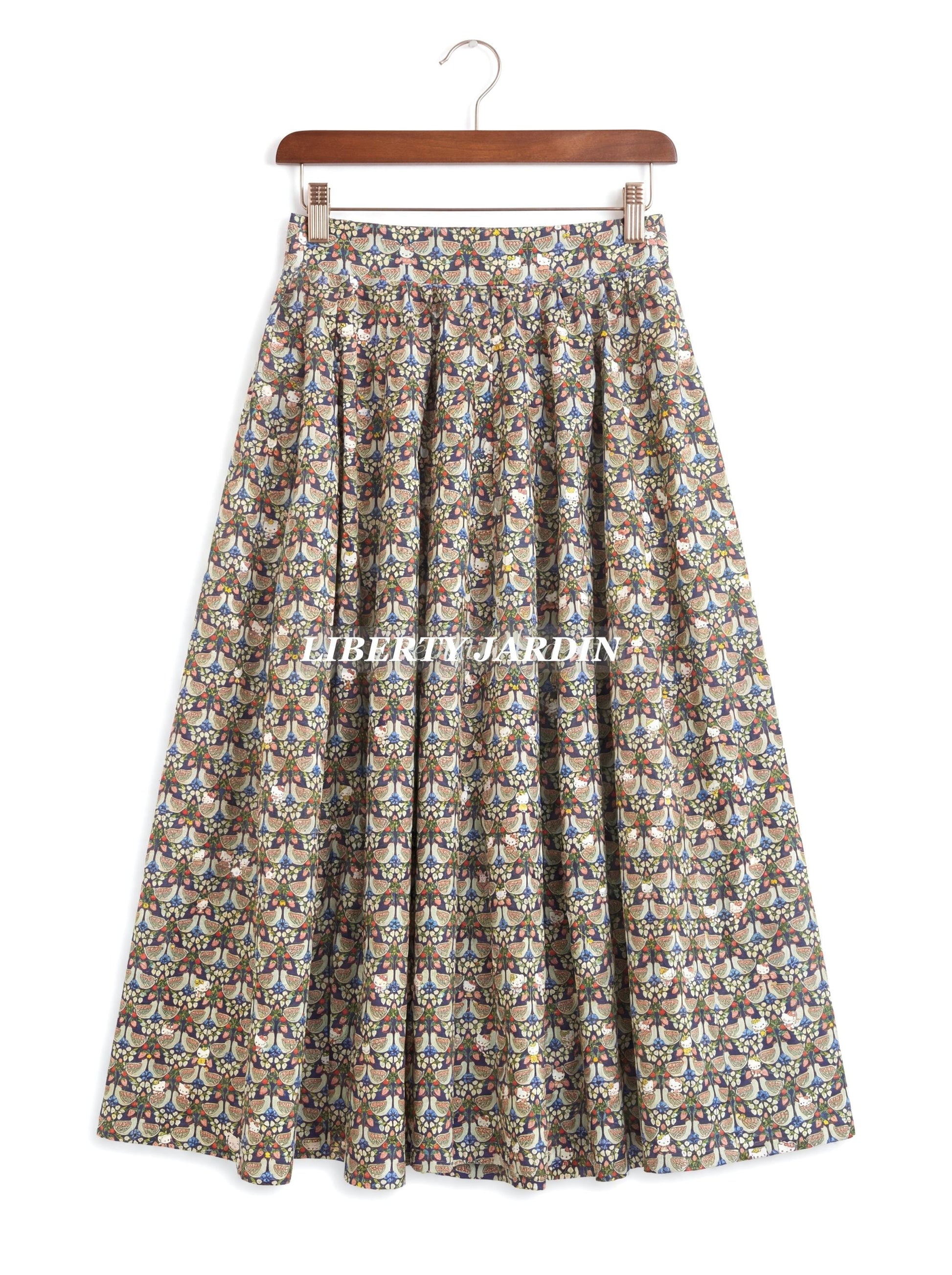 Liberty London Handmade Skirt, Luxury A-line Panel Skirt, Personalised Sustainable Clothing, Botanical Customised Womenswear