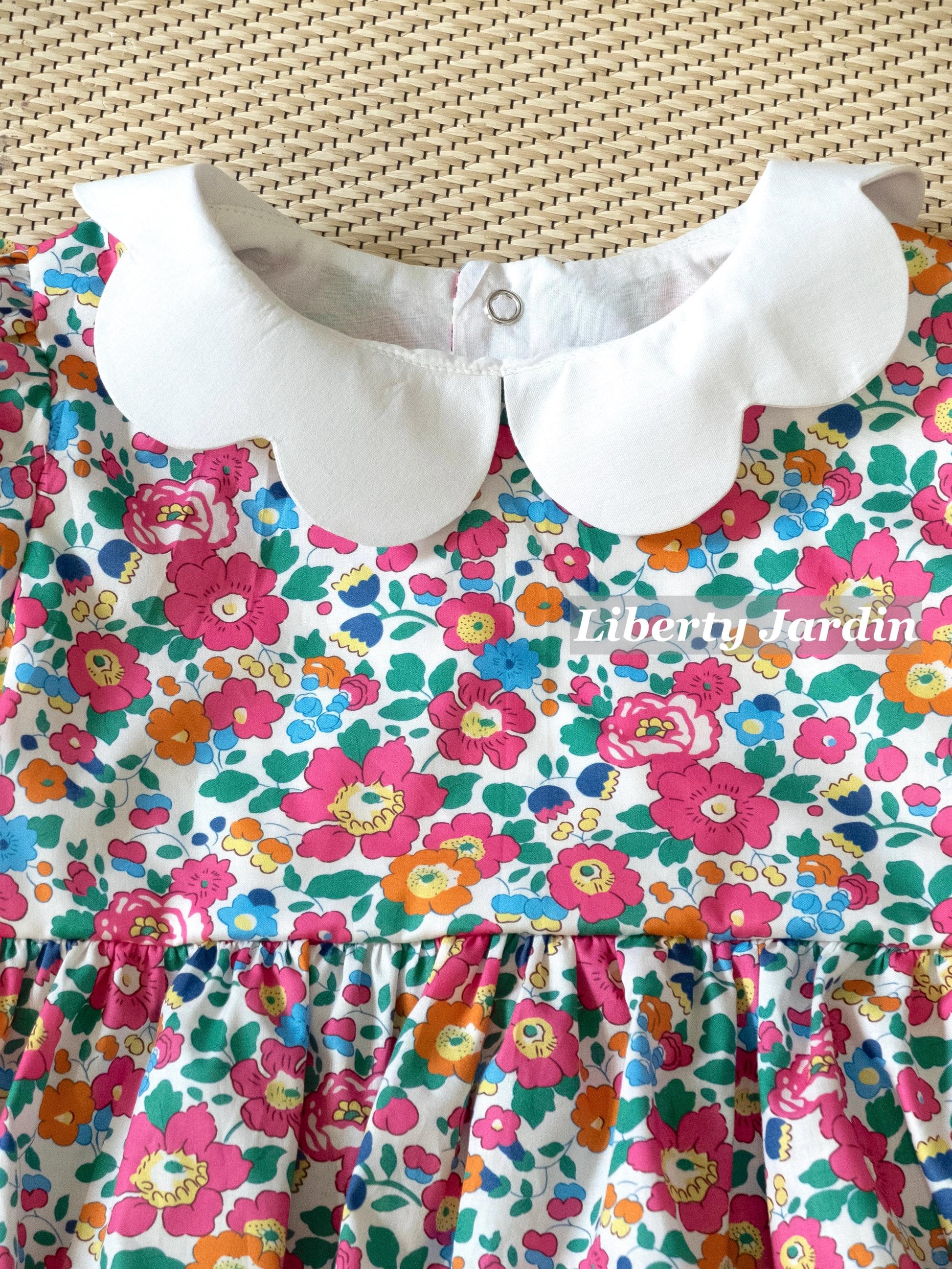 Liberty London Bubble Romper, Handmade Children Clothing, Sustainable Personalised Playsuit, Customised Outfits, Botanical Onesie