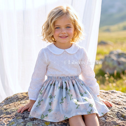 Liberty London Handmade Floral Print Skirt, Botanical Sustainable Children Clothing, Personalised Customised Outfit, Cotton Tana Lawn Skirt