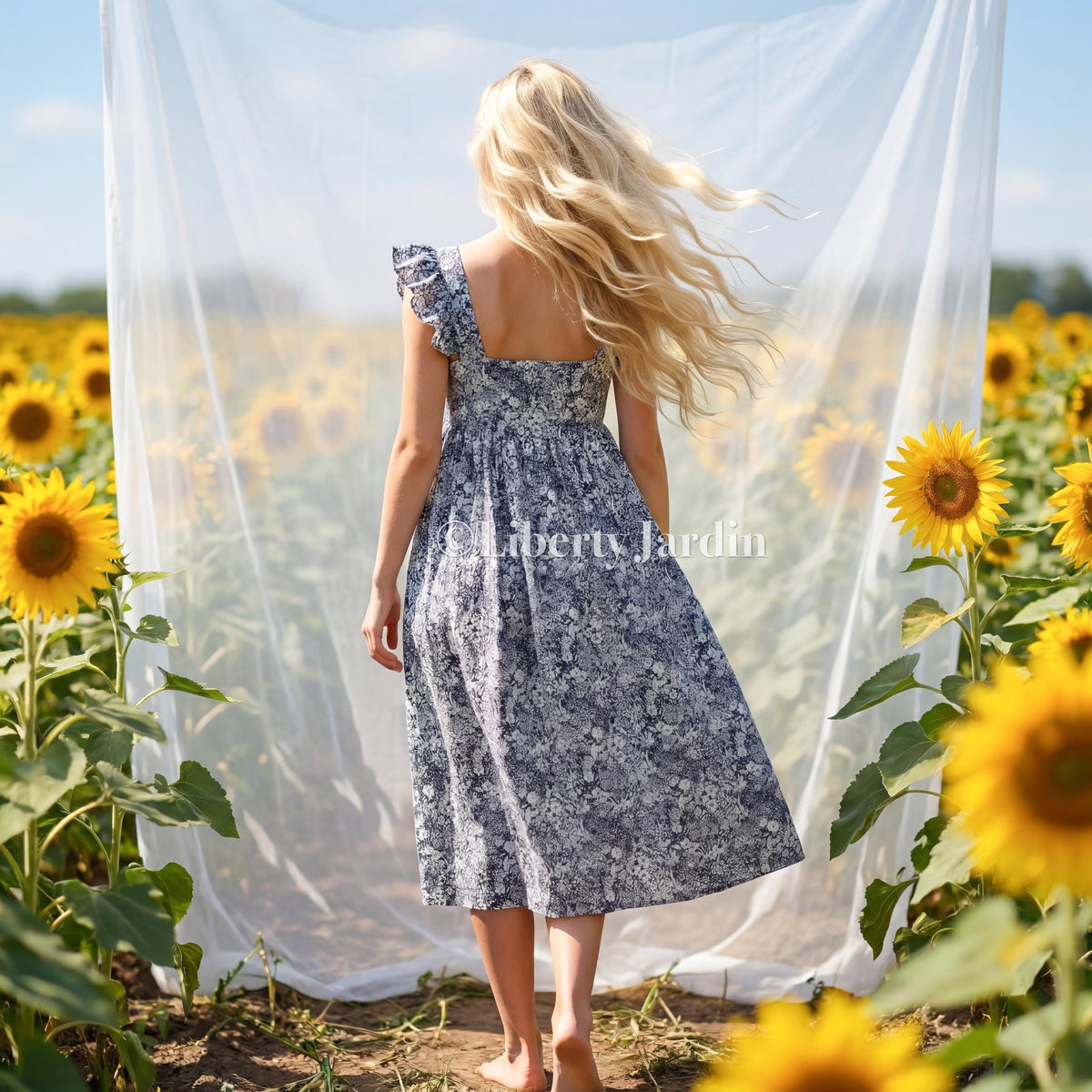 Liberty London Smock Sleeveless Sundress, Milkmaid Cottage Dress, Botanical Handmade Clothing, Bespoke Customised Womenswear,
