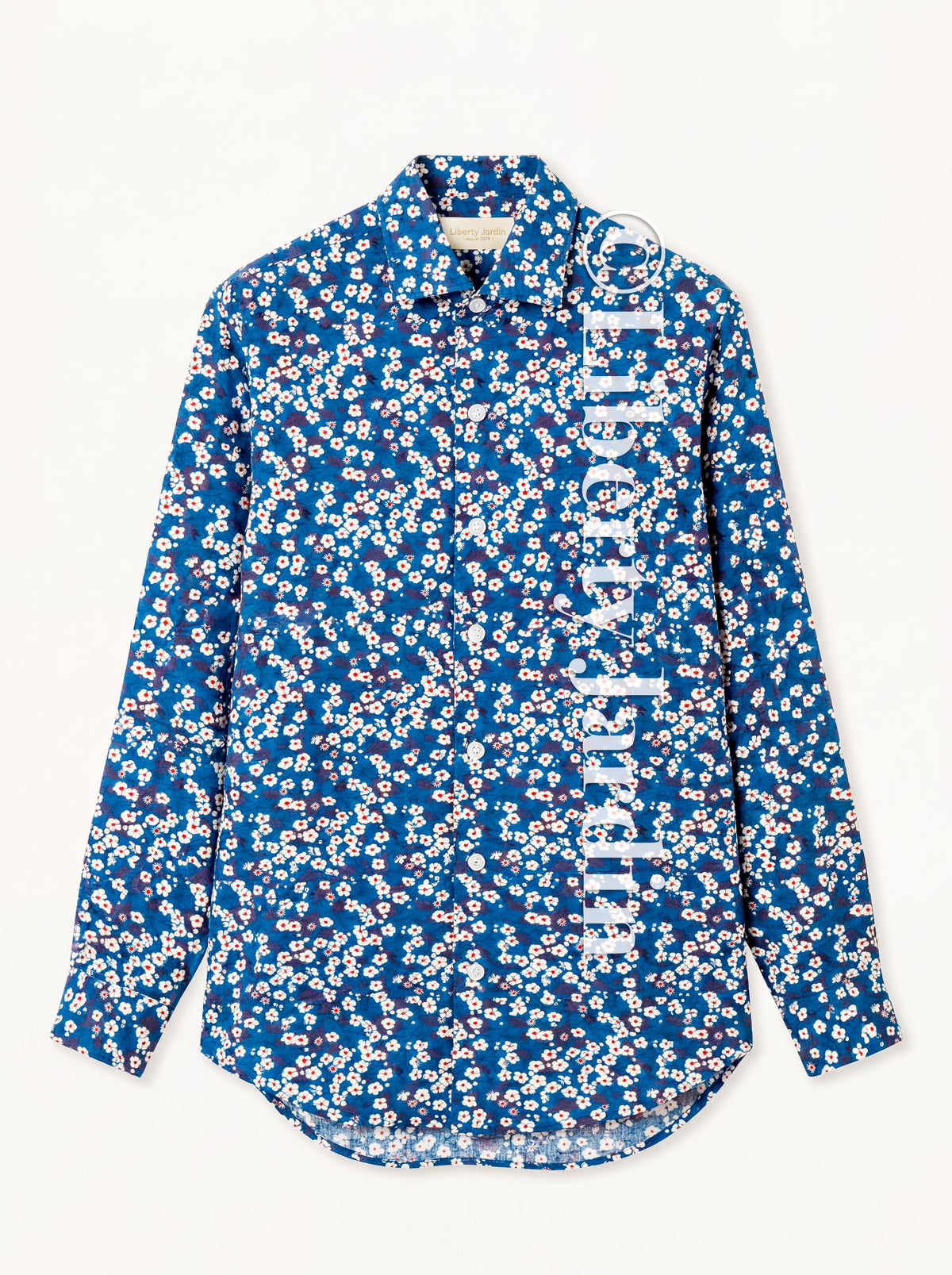 Liberty London Long Sleeves Men Shirt, Handmade Botanical Chemise, Personalised Tailoring Clothing, Classic Minimalist Button Up Dress Top